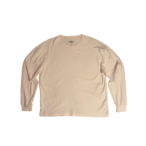 YoungLA Other - YOUNGLA 450 Cloud Foam Long Sleeve Tee Mens M Cream Gym Streetwear Relaxed Shirt